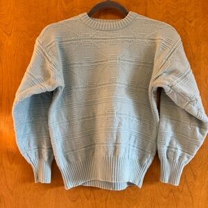 Vintage Bogner Mint Green 100% Wool Crew Neck Sweater